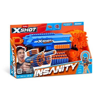Игровой набор ZURU X-Shot INSANITY Мэник (бластер, 24 снаряда) ROS-44147