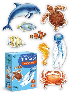 Пазл для малышей ФРЕЯ "Обитатели морей и океанов" 27 элемент PZL-BK-008