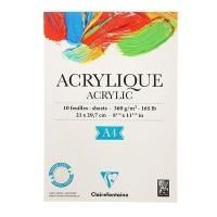 Альбом для акрила CLAIREFONTAINE Acrylic 360 г/м2 A4 10 л, склейка RH-96308C