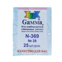 Иглы GAMMA гобеленовые №28, 25 шт, острые, в конверте N-369