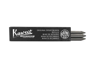 Набор грифелей для механических карандашей KAWECO 5.6мм 5B 3шт черный в картонной упаковке KAW-10000656