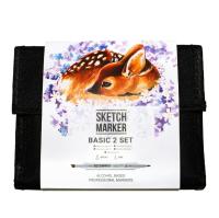 Набор маркеров SKETCHMARKER Basic 2 36 шт базовые оттенки + сумка органайзер MP36bas2