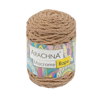 Пряжа ARACHNA Macrame Rope 70% хлопок, 30% полиэстер 120 ± 10 г 54 ± 1 м №304 бежевый ARA-MR-304