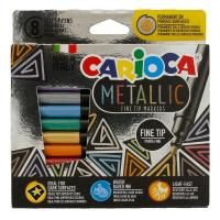 Набор перманентных маркеров Carioca "FineMarker" 8 цв 8 шт перо круглое 43162