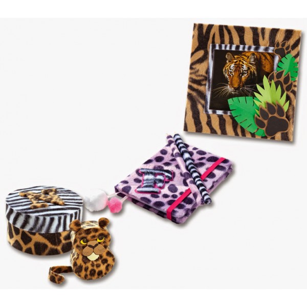 Плюш на клеевой основе FOLIA Animal Fur 50 x 70 см, 1 рулон, принт Леопард FL-55514