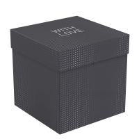 Коробка складная подарочная MESHU "Black" 15 x 15 x 15см, выборочный лак RE-MS_62564