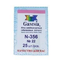 Иглы GAMMA гобеленовые №22, 25 шт, закругленные, в конверте N-356