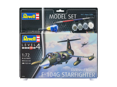 Сборная модель: REVELL Истребитель-бомбардировщик F-104G Starfighter 1:72, подарочный набор UT-63904