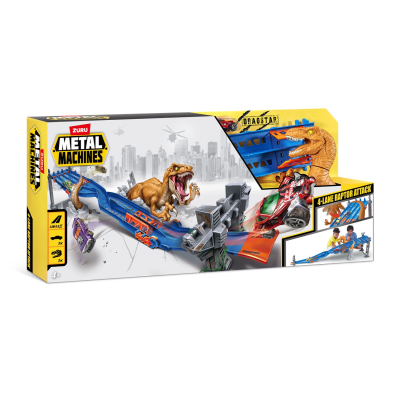 Набор ZURU Metal Machines, трек "Атака Хищника" 4 трассы с машинкой ROS-44159