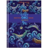 Скетчбук 100л. A5 BG "Hello sea" 7БЦ, 100 г/м2, матовая ламинация RE-С5т100_лм 8491