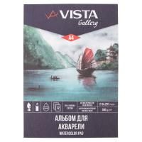 Альбом для акварели VISTA-ARTISTA 25% хлопок 300 г/м2 A4 21 х 29.7 см 12 л, склейка с одной стороны WCCC-A4