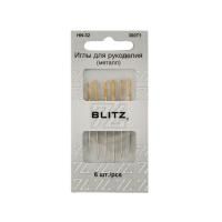 Иглы для шитья ручные BLITZ 6 шт никель в блистере HN-32-300Т1