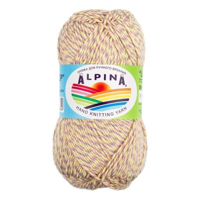 Пряжа ALPINA Lollipop 100% хлопок 1 х 50 г 175 ± 8 м №01 персиковый-бежевый-салатовый-сиреневый ALP-LOL-01