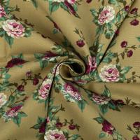 Ткань для пэчворка PEPPY ВИКТОРИАНСКИЕ РОЗЫ 50 x 55 см 146 ± 5 г/м2 100% хлопок ВР-31 зеленый