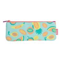 Пенал 1 отделение MILAN Frutikis 23 x 9 x 1.5 см, плоский, зеленый, фруктовый принт ML-081118FK