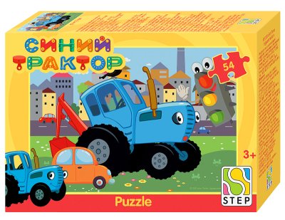Пазл Step Puzzle 54 "Синий трактор" (Биг Папа) ассорти STP-71217
