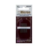 Набор ручных игл для пэчворка с большим ушком MICRON №10 12 шт в блистере KSM-405