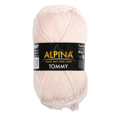 Пряжа ALPINA Tommy 100% микнес 1 х 50 г 130 ± 10 м №010 пыльно-розовый ALP-TOM-010