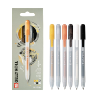 Ручки гелевые SAKURA Gelly Roll, выдвижные, специальный набор 6 цветов RTPXGBRAMIX6