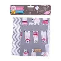 Набор тканей для пэчворка ART UZOR 50 х 50 см 2 шт «Приключения на Северном полюсе» серый 1872449