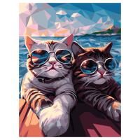 Картина по номерам на холсте ТРИ СОВЫ "Коты на отдыхе" 30 x 40 см, краски, кисть RE-КХ3040_53873