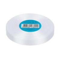 Лента атласная GAMMA 12 мм (1/2") 33 м ± 2 м №001 белый LEN-12-001