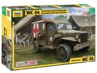Сборная модель: Американский армейский медицинский автомобиль Dodge WC-54, З-3711