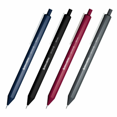 Карандаш механический BRAUBERG "VIVID" 0.5 мм корпус soft-touch ассорти S-182063