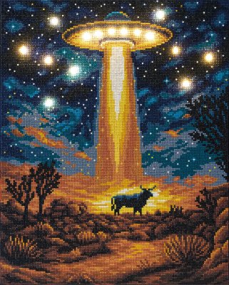 Кристальная (алмазная) мозаика ФРЕЯ на подрамнике (со светодиодами) "Очевидное невероятное" 50 х 40 см ALDD-346
