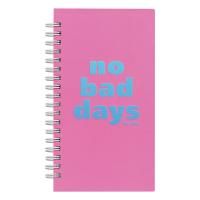 Записная книжка 95 x 175 мм 96л. MESHU "No bad days" на гребне, мат. ламинация, твердая обложка, выб. УФ-лак RE-MS_52920
