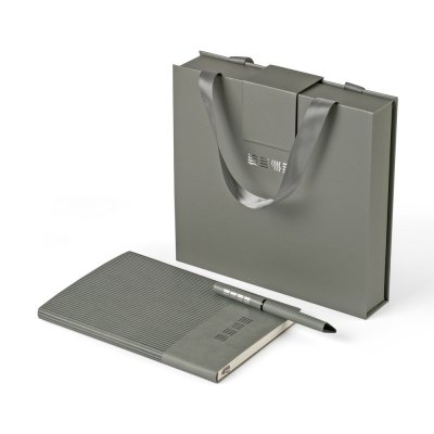 Набор подарочный "Стихия" Grey edition записная книжка А5 80л + шариковая ручка NP-ST07012