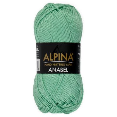 Пряжа ALPINA Anabel 100% мерсеризованный хлопок 1 х 50 г 120 ± 6 м №563 св.зелёный ALP-ANA-563