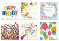 Салфетки бумажные Love2art ассорти 6 шт №1219-15 33 x 33 см "С Днем Рождения!" SDP-1219-15