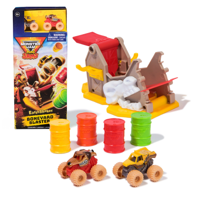 Монстер Джем. Игровой набор лаунчер, 2 машинки 1:87. Monster Jam ROS-43706