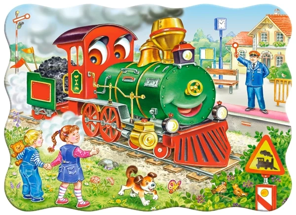 Пазл Castorland 30 Зеленый локомотив B-03433