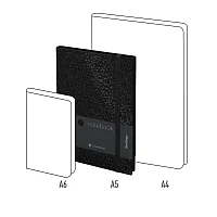 Записная книжка А5 80л. Berlingo "DoubleBlack" кожзам, черный срез, черная, с рисунком RE-NB0_94501
