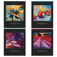 Тетрадь 80л. A5 клетка Greenwich Line "Classical art" глянцевая ламинация, sandy-touch лак, 70 г/м2 RE-N5c80-53164