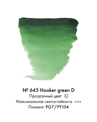 Краска акварельная VAN GOGH кювета №645 Зеленый Хукера насыщенный new MP20866451