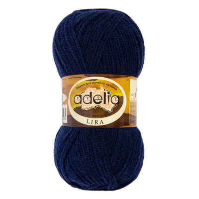 Пряжа ADELIA Lira 100% акрил 1 х 50 г 200 м ± 5 м №17 т.синий ADE-LIR-17