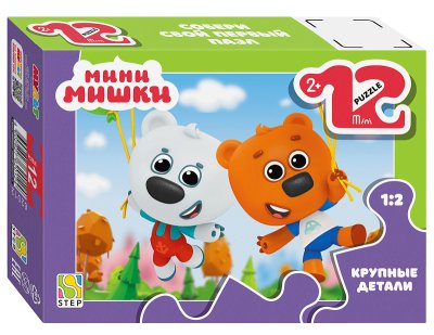 Пазл mini с крупными деталями 12  "Мини-мишки" STP-62012