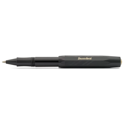 Ручка-роллер KAWECO CLASSIC Sport Guilloche 0.7мм черный корпус с орнаментом  KAW-10000807