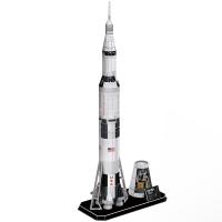 3D пазл CubicFun Серия "Космос" Ракета САТУРН-5-АПОЛЛОН, 136 деталей UT-DS1059h