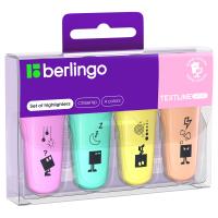 Набор текстовыделителей Berlingo "Textline HP100" мини, 4 пастельных цвета 1-5 мм RE-T1520