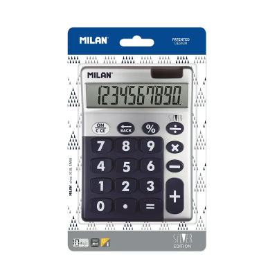 Калькулятор настольный MILAN Silver, 10-разрядный, синий ML-159906SL