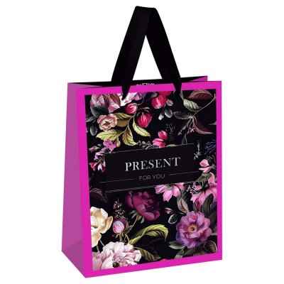 Пакет подарочный 18 x 23 x 10 см MESHU "Floral present" матовая ламинация RE-MS_66135