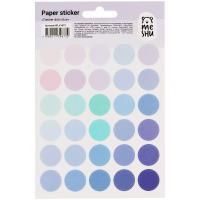 Наклейки бумажные MESHU "Trecker dots blue" 12 x 21 см, 30 накл, европодвес RE-MS_41673