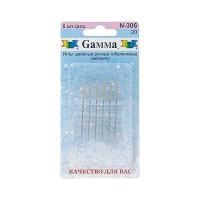 Иглы GAMMA гобеленовые №20, 6 шт, закругленные, в блистере N-306