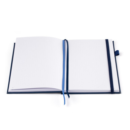 Блокнот для записей Стихия Bullet Journal 100 г/м2, 14 x 20 см, 80 л, жесткая обложка, тёмно-синий NP-ST04054