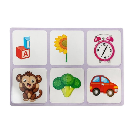 Лото 10KOR PLASTIC "Половинки" 36 карточек, 6 полей, 3+ KOR-04015