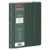 Тетрадь на кольцах 120л. А5 BRAUBERG "ELEGANT" экокожа, с резинкой, серо-зеленый S-405243